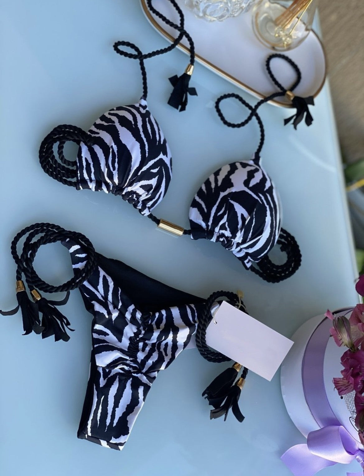 Hand Knitted Rope Swimsuit Sexy Bikini Women Split Solid Color Sexy Multicolor Braided Rope Bikini Bella Mia